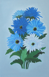 Blue and White Daisies II